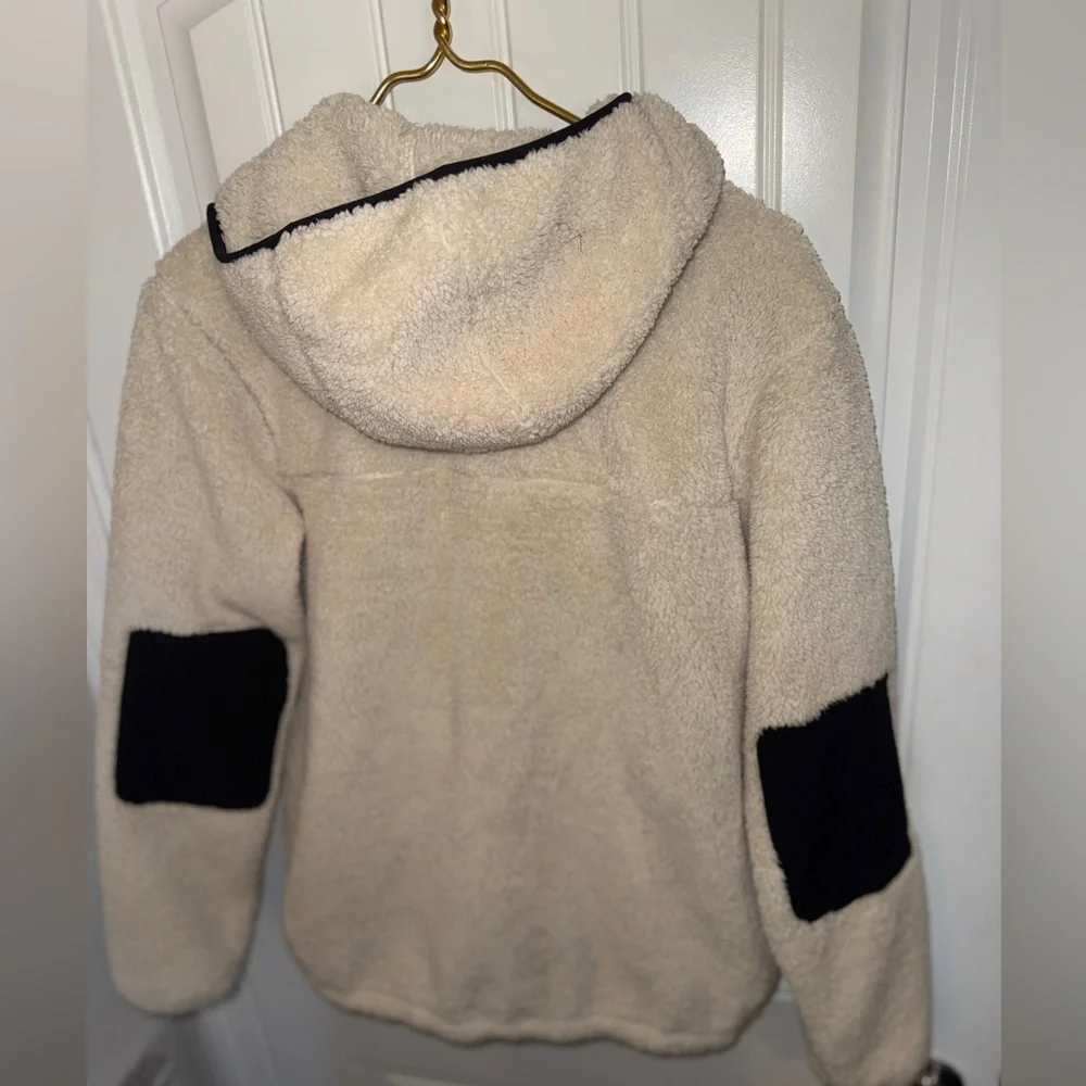 The North Face Campshire Pullover Hoodie, Vintage off White/TNF Black